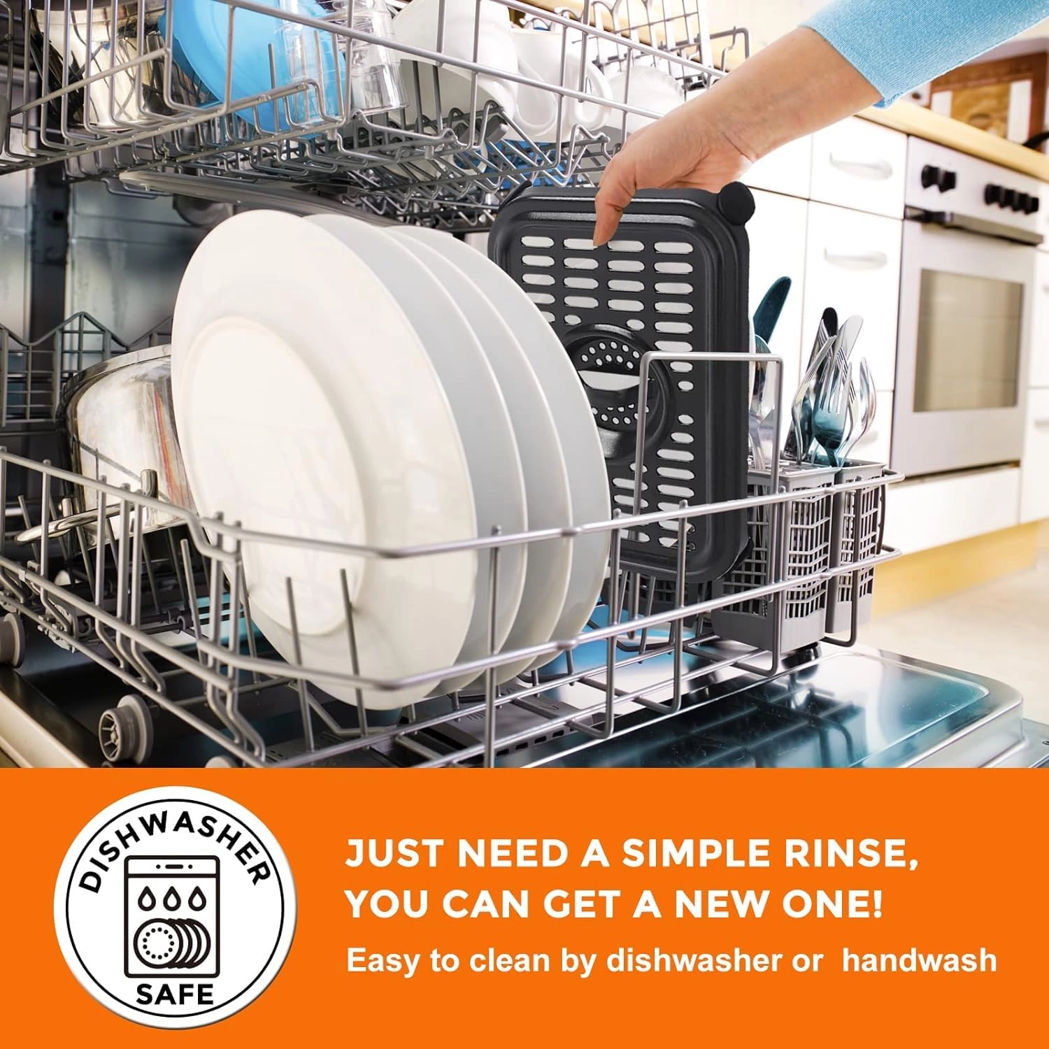 Air fryer grill rack - Stainless steel 2 piece(s) + Magic cleaning cloth - 1 piece(s)