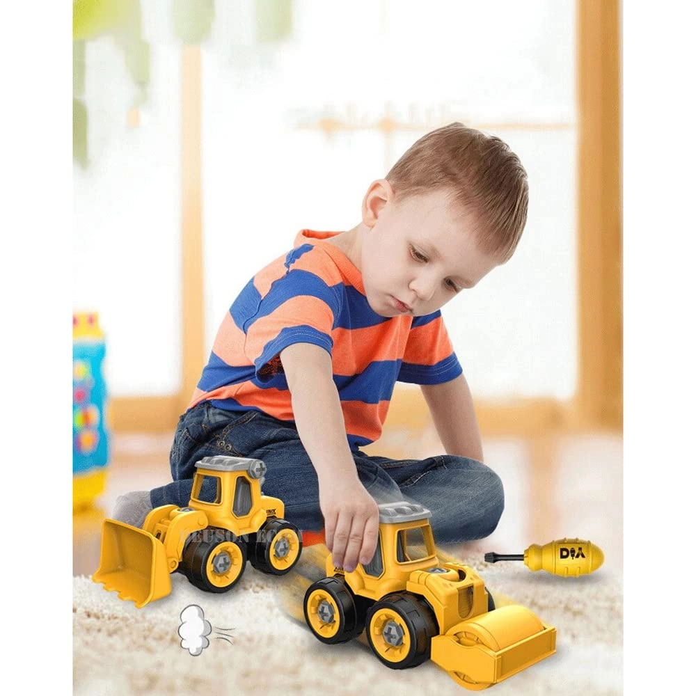 DIY 4Set - Construction Vehicles Multicoloured