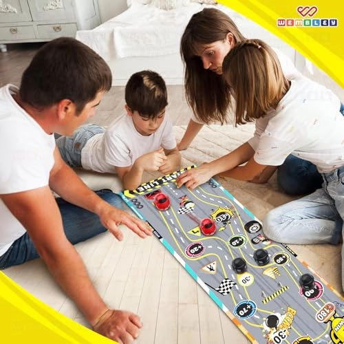 Striker Board Game - Finger Flick Play Mat 6 Car Striker