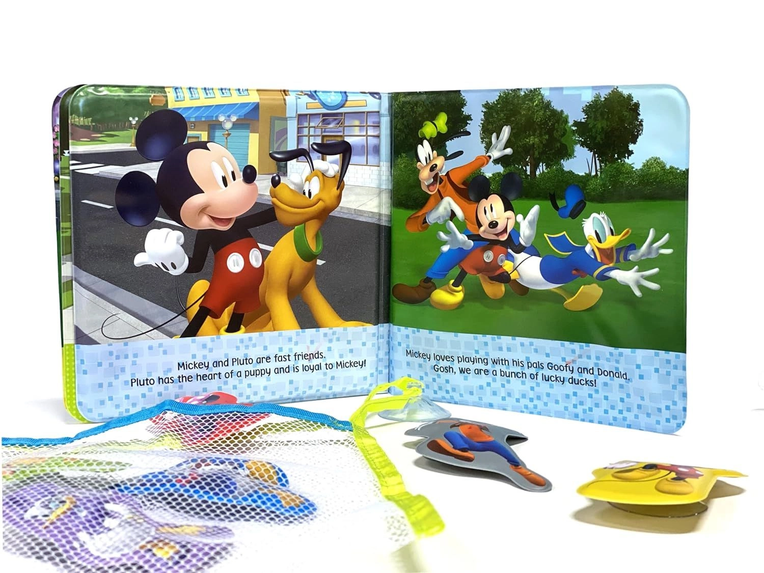 Mickey & Minnie Bath Time Deluxe Book Set - 6 Page 8 Suction Cup Toys 3 Bath Crayons