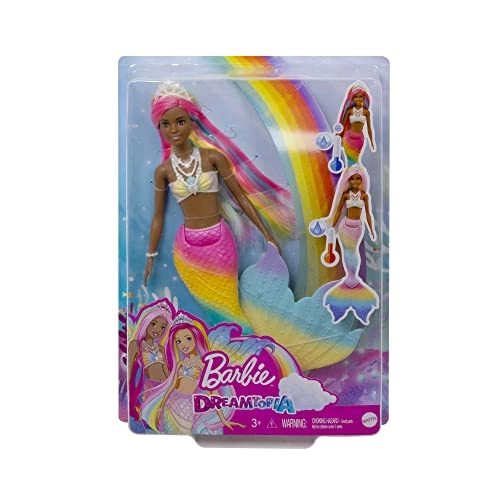 Barbie Dreamtopia Rainbow Magic Mermaid - Rainbow Hair Water-Activated Color Change Ages 3+