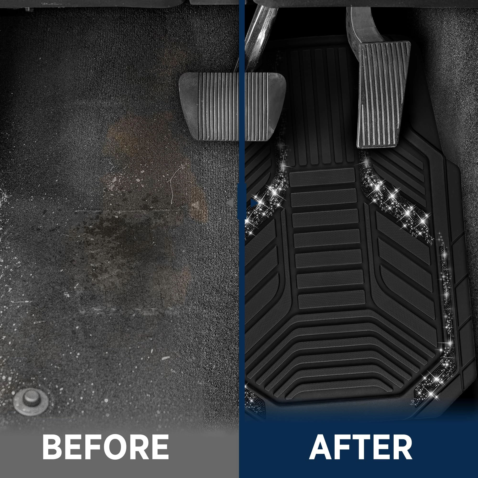 Heavy Duty Rubber Floor Mats - Pink Universal Fit