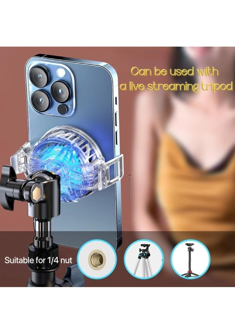 Phone and Pad Cooler - RGB Cooling Fan