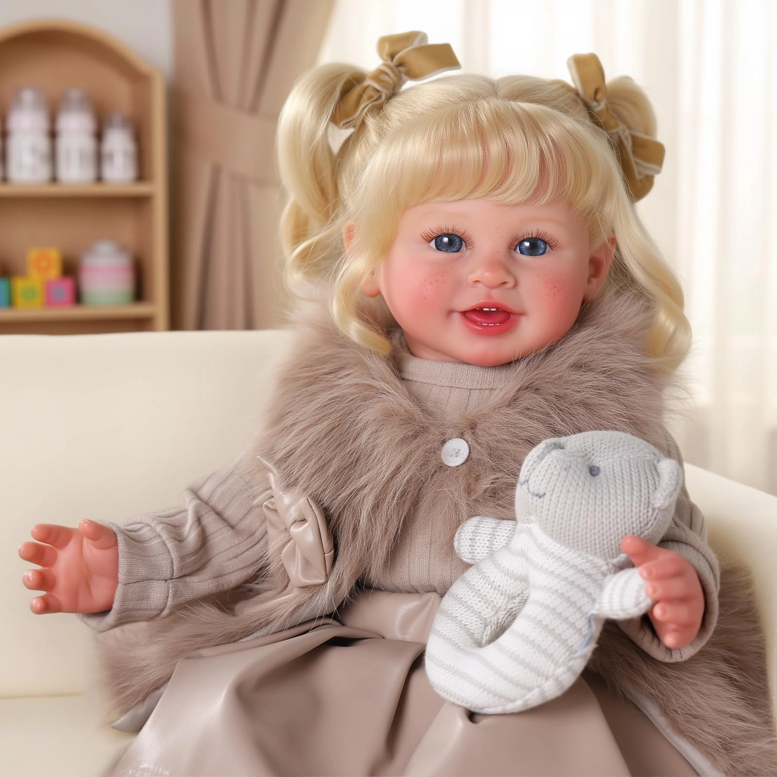 BABESIDE Kelly Reborn Baby Doll - 20 Inch Blonde Hair Ages 3+