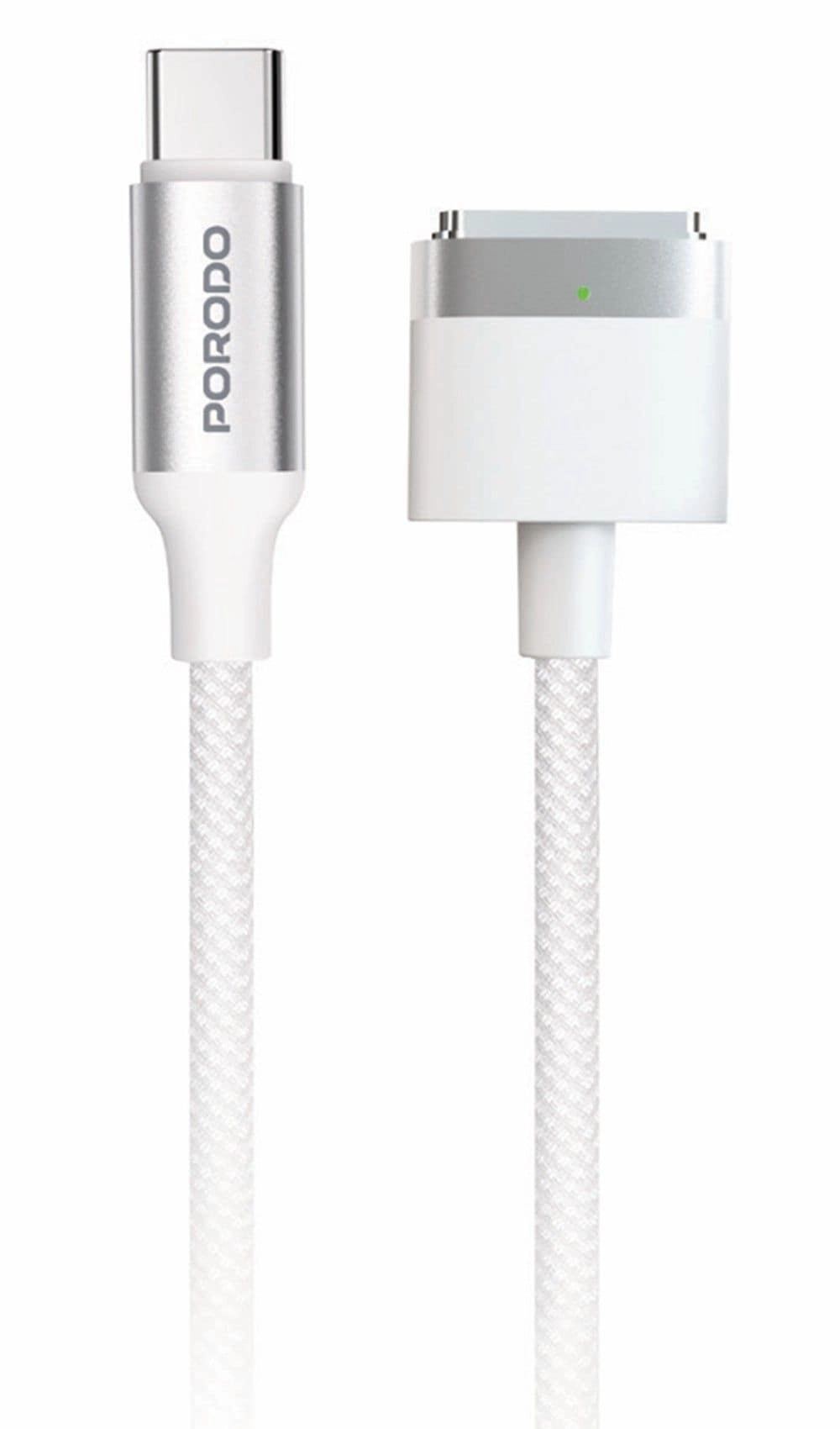 Porodo 2-in-1 Cable 140W USB-C to MagSafe 3 1.2m Braided