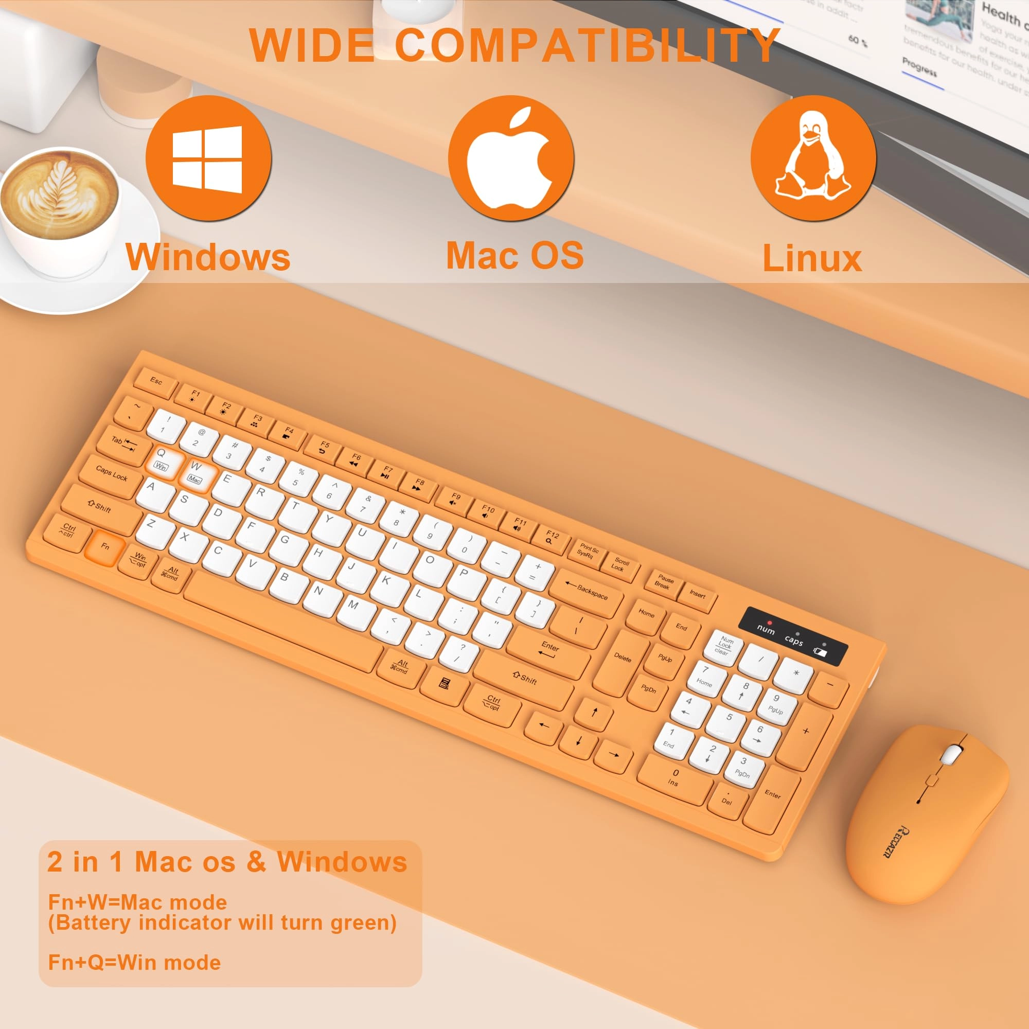Ergonomic Wireless Keyboard - Wired