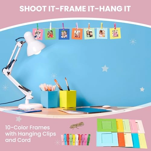 Photo Album + Camera Case - Blush Pink + Camera Strap + 60 Exposures Film Pack + Cleaning Cloth