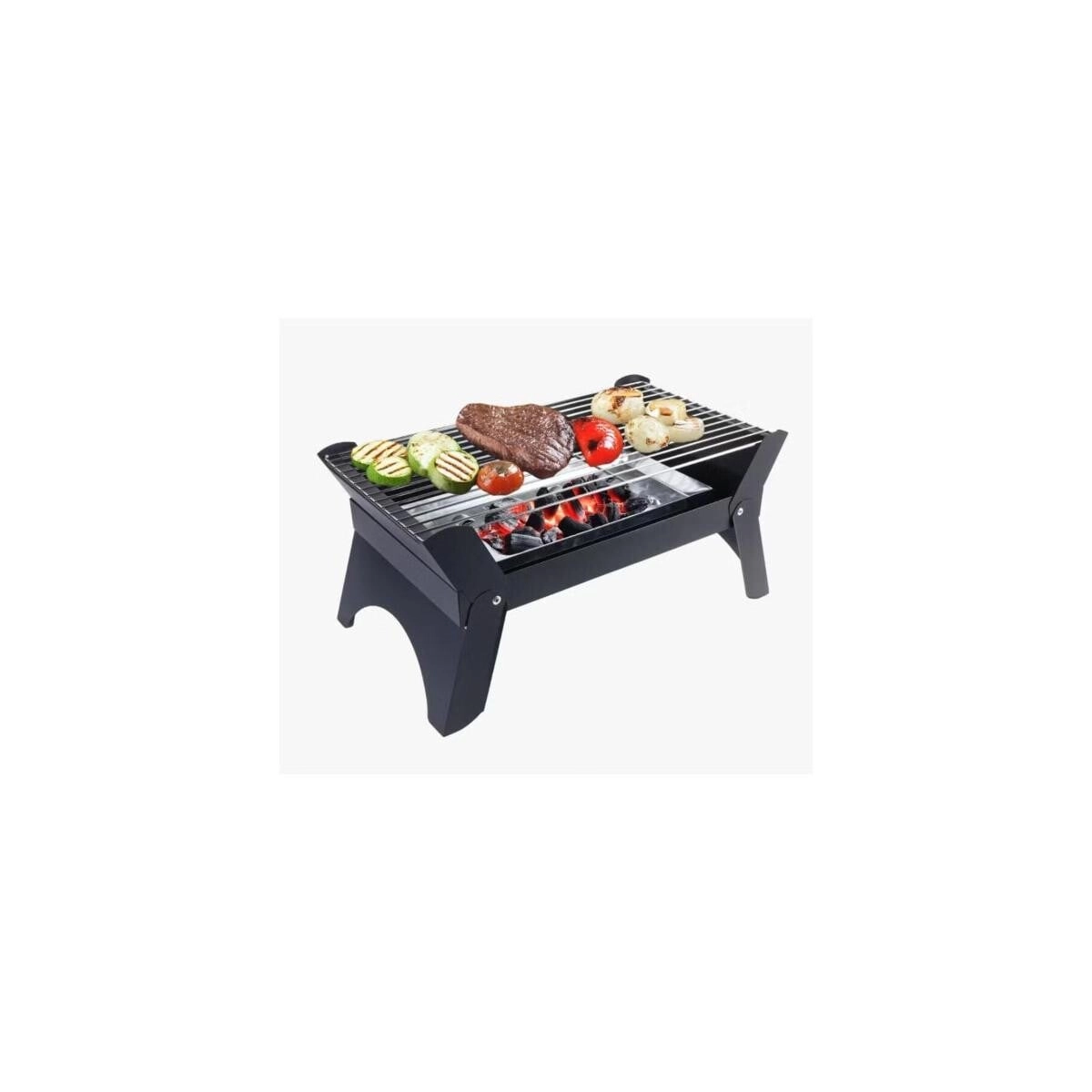 GREEN LION Qudra Foldable BBQ Grill - charcoal