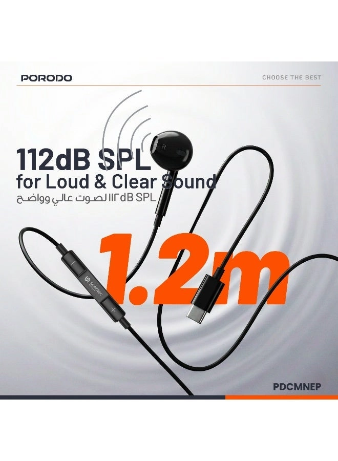 Type-C Mono In-Ear Earphones Wired Earphone