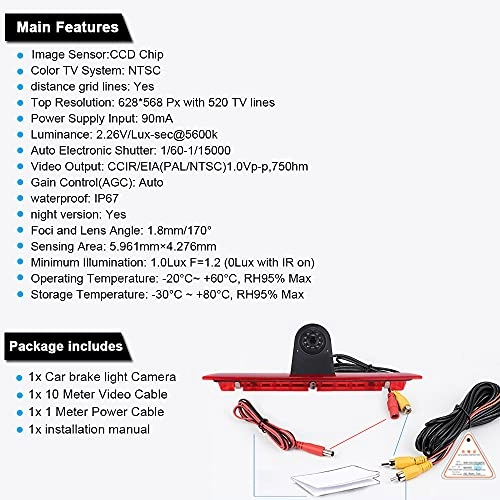 Reversing Camera - Night vision 628 x 586 pixels