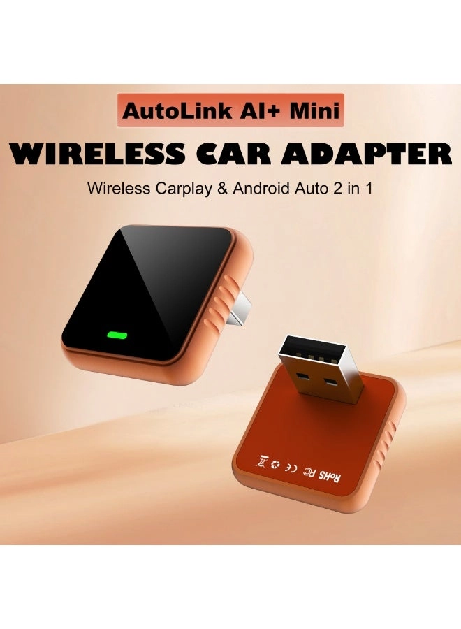 NIXIVE AutoLink AI+ Mini - 2-in-1 Wireless CarPlay Android Auto