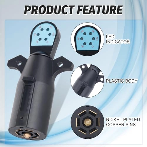 7Pin Plug - 7 Way Tester Red Led