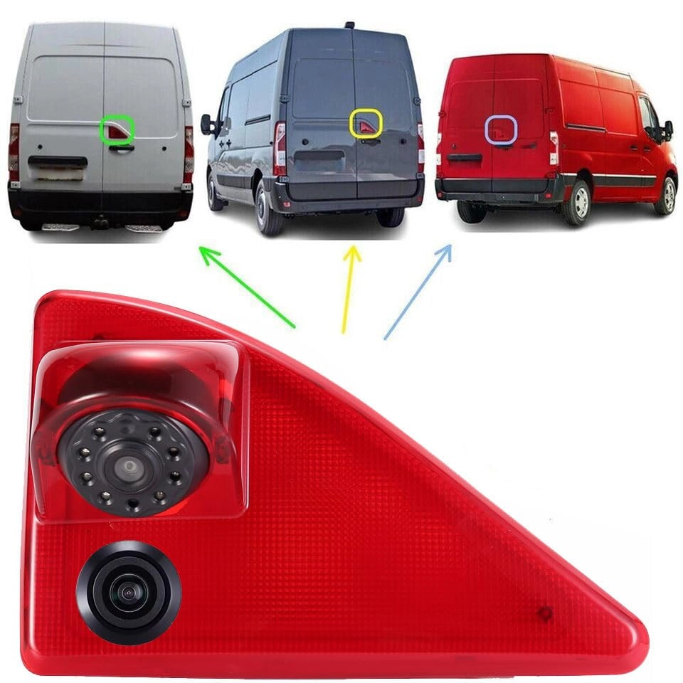 Brake Light Reversing Camera + Rear View Mirror Monitor - Night vision 628 x 586 pixels