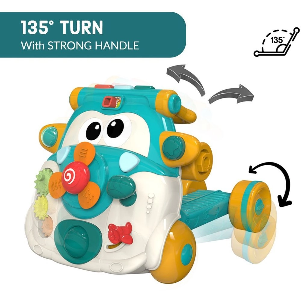 3 in 1 Baby Walker - Green Musical keyboard