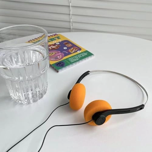 Retro Over-Ear Earphones - Wired Headphone