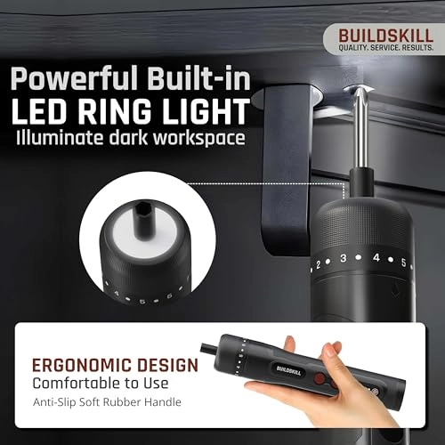 8V cordless screwdriver set - 1600 Milliamp Hours