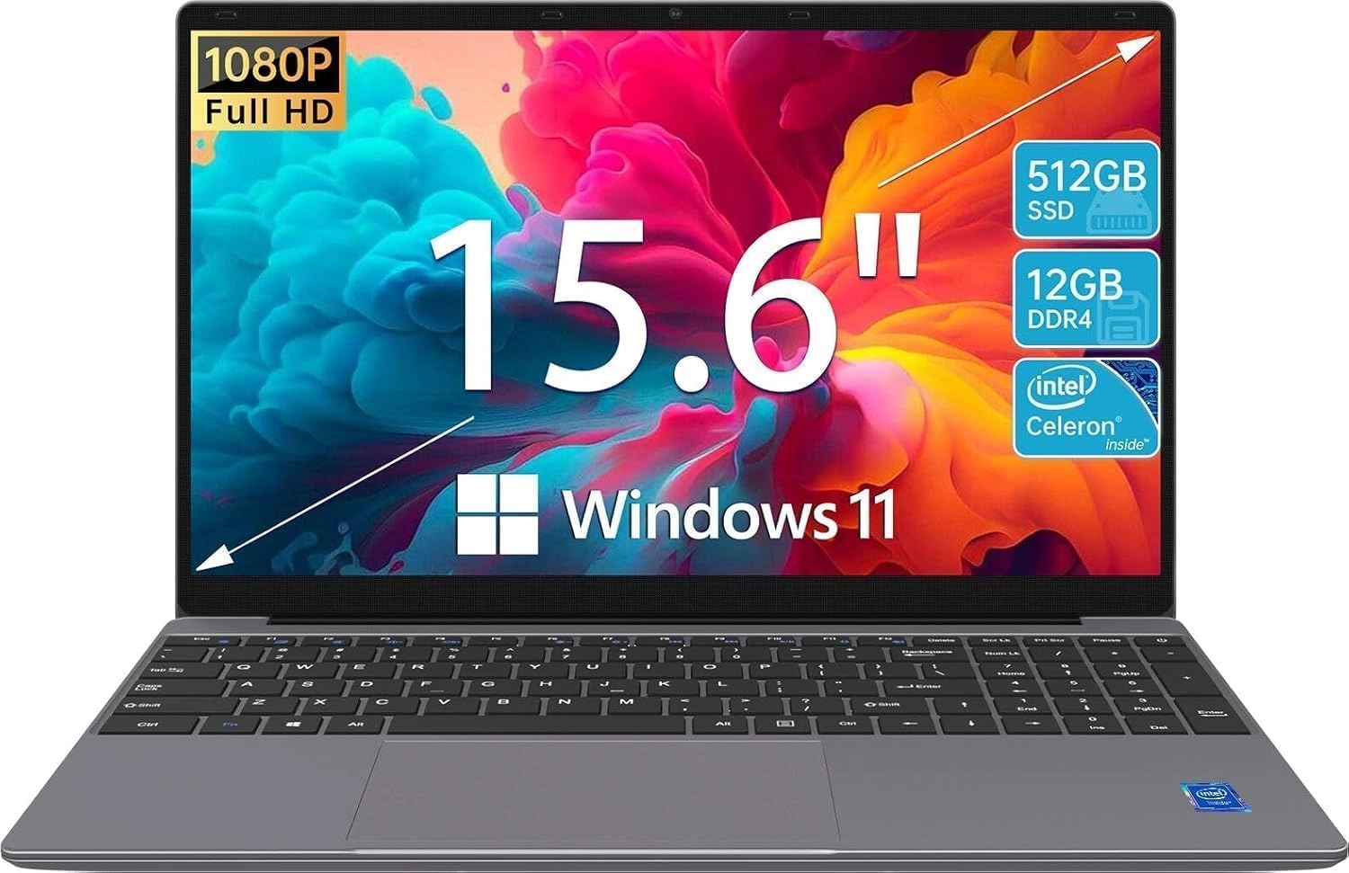 ApoloMedia NJP1561P - 15.6'' 512GB 12GB Celeron N