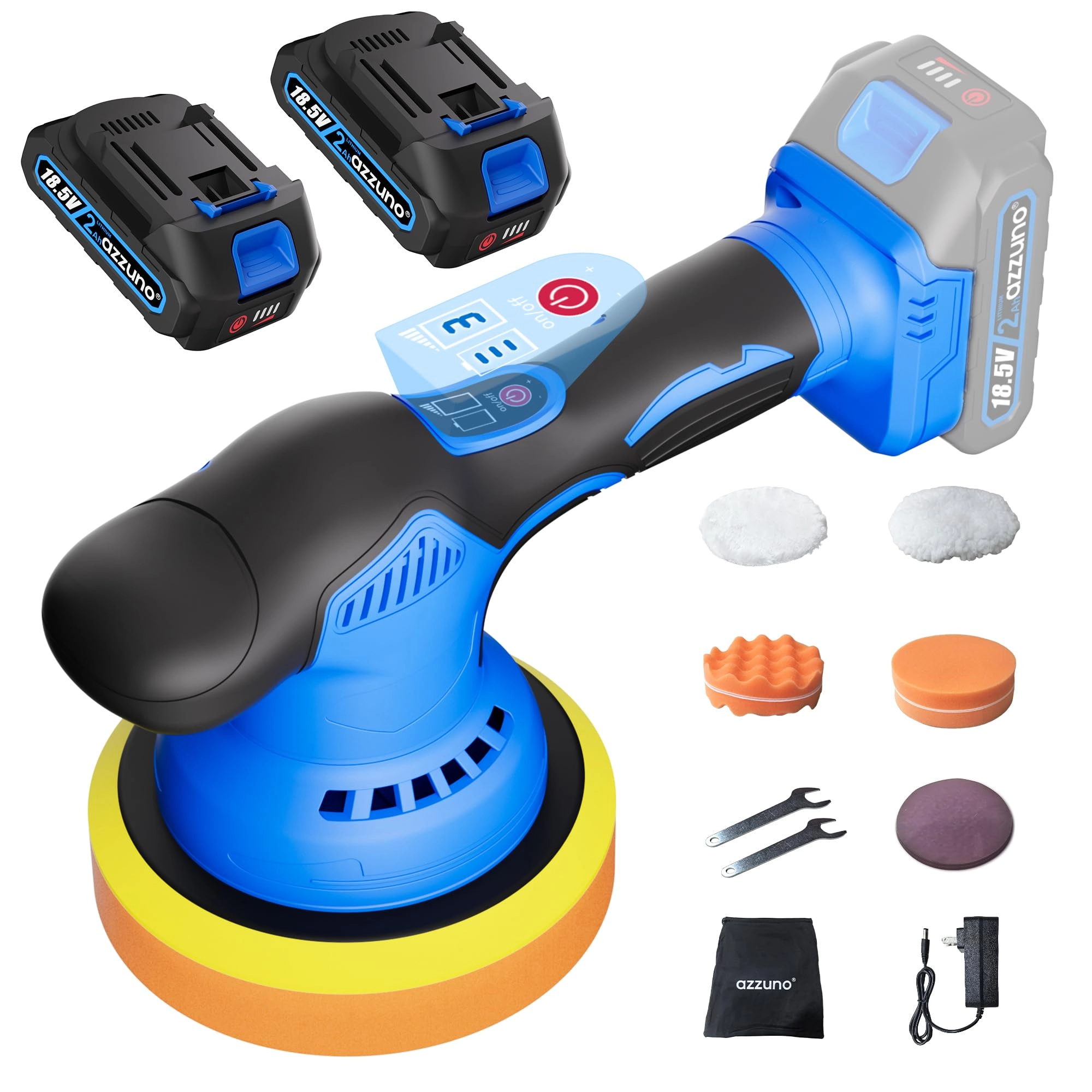 Cordless Car Buffer Polisher - 1580W 5" 6"