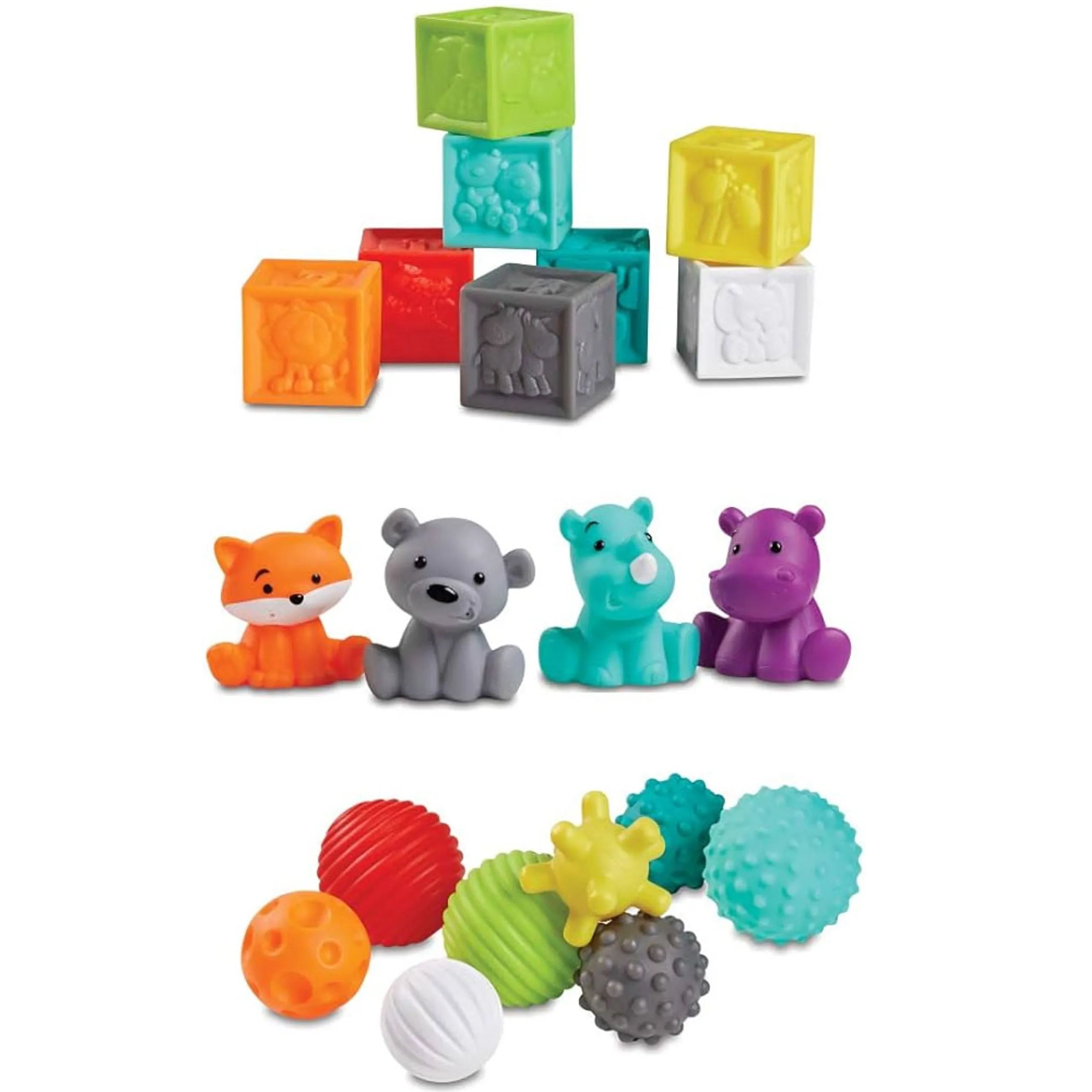 Infantino Senso' Balls Blocks & Buddies - 6 months+ 20 pieces