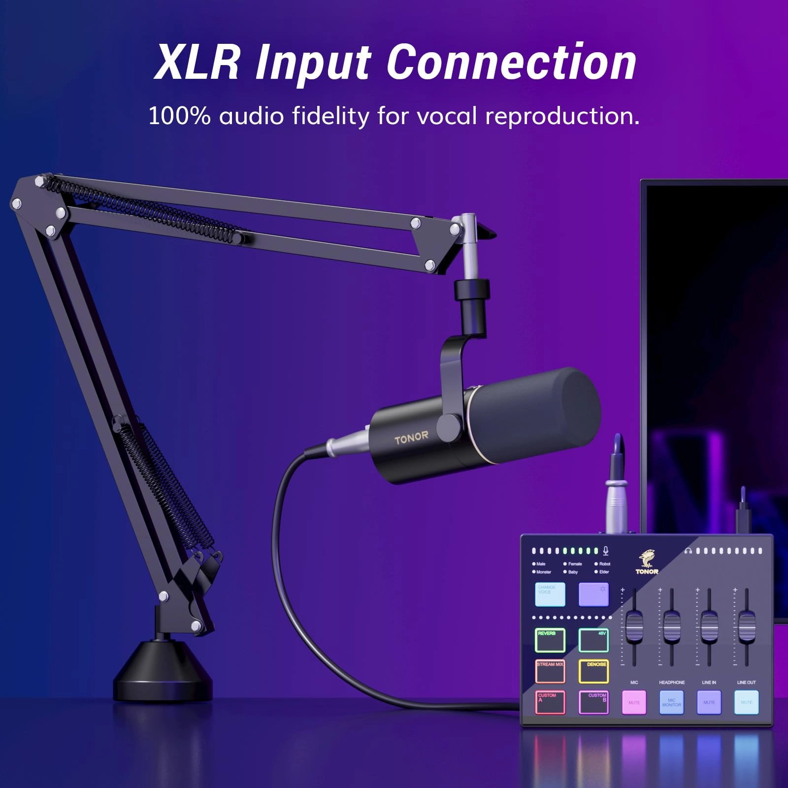 E7 Auxiliary+USB+XLR Microphone