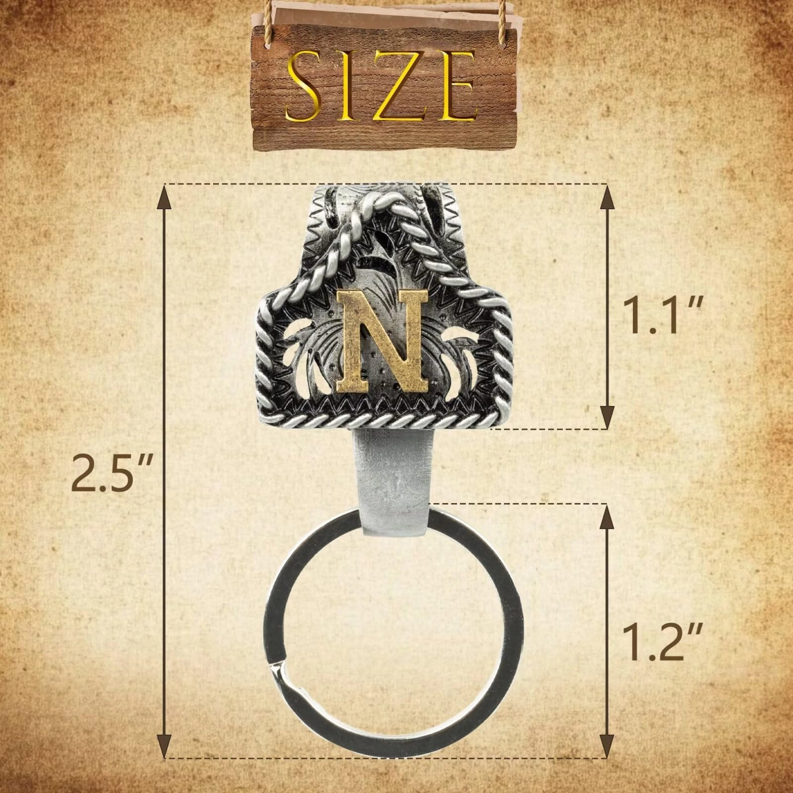 Letter Keychain - Western