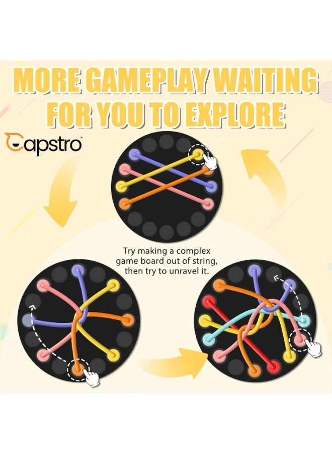 Rope Knot Puzzle - 10 Elastic Cords Storage Bag