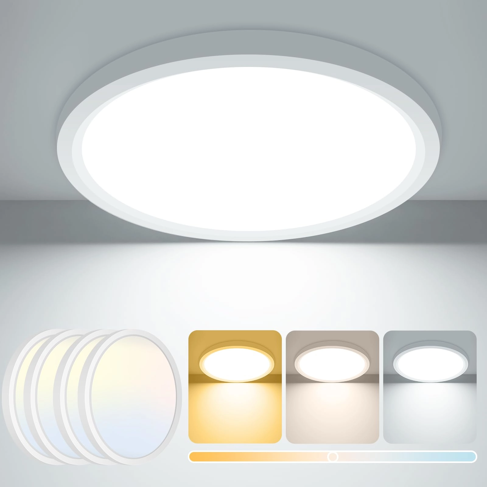 led ceiling light - 3000K/4000K/6500K Pack