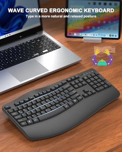 Ergonomic Wireless Keyboard - Wireless
