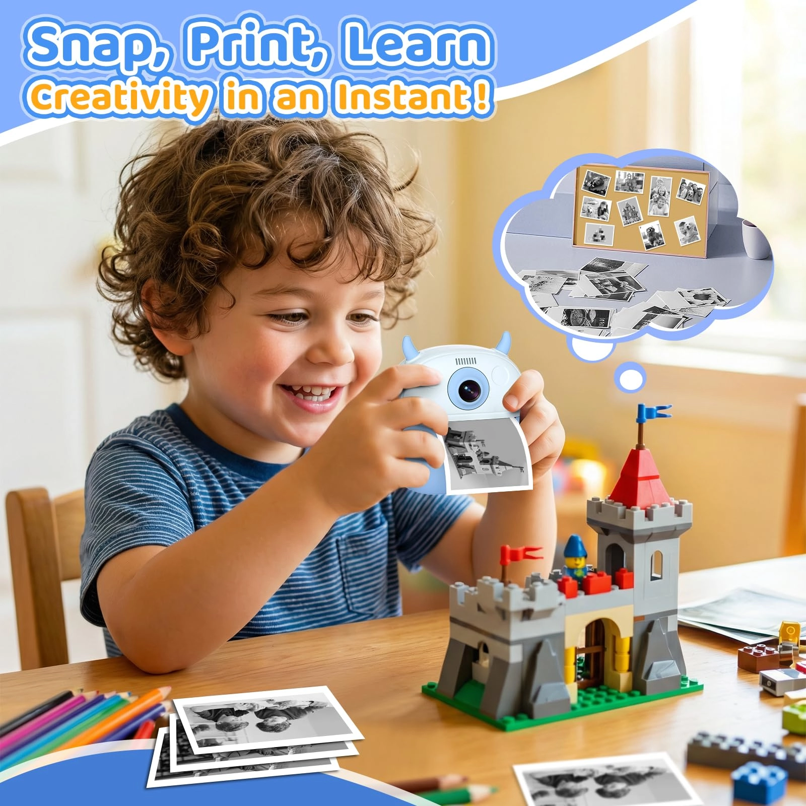 Kids Camera Instant Print - 1080P 2.4" Screen