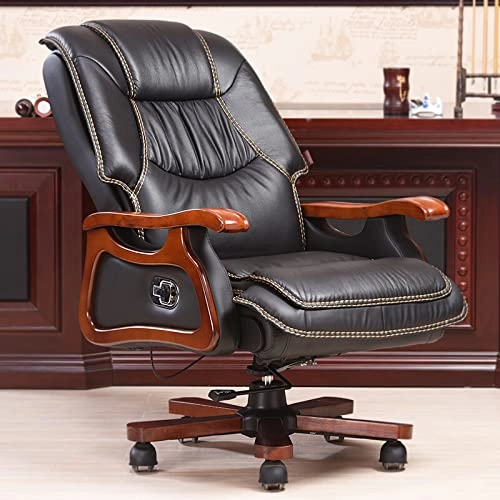 Desk Chair - PU Leather Brown High Back
