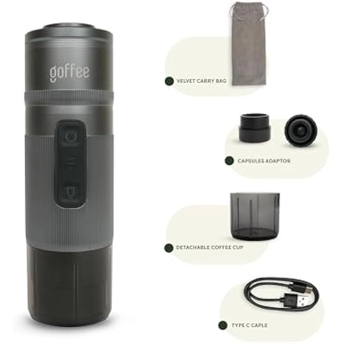 Portable Espresso Machine - Rechargeable 18-Bar 80ml