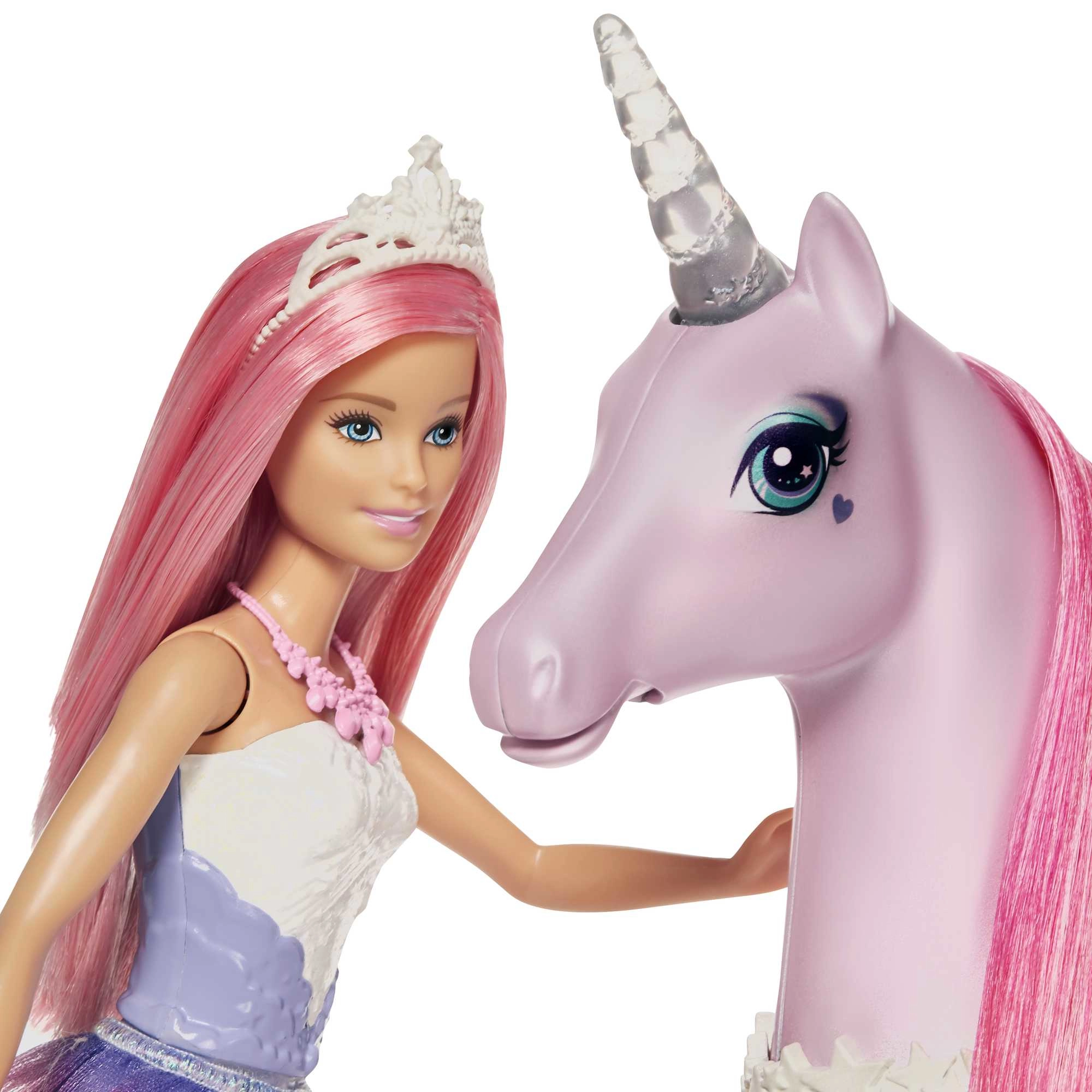 Barbie Dreamtopia Magical Lights Unicorn - Rainbow Mane Lights & Sounds Ages 3+