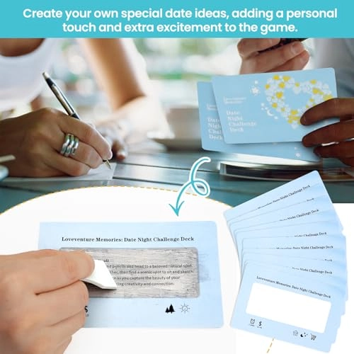 Date Ideas Scratch-Off Card Game - 40 Cards 10 Blank Cards Memory Album