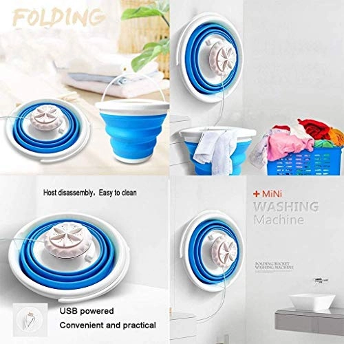 Portable Washing Machine,Turbine Folding Mini Usb Laundry Washer,Perfect For Apartments, Rvs And Small Space Living Shandongmt (Color : B)