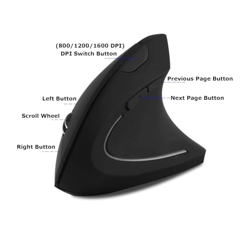 Vertical Ergonomic Mouse - Wireless