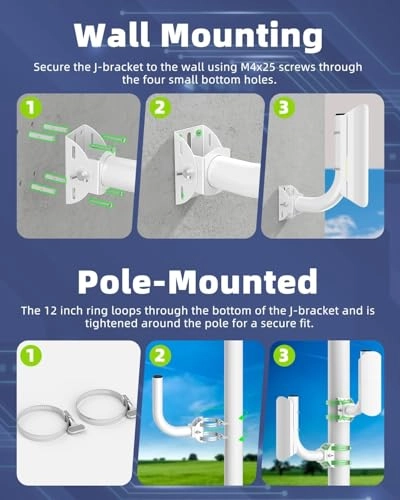 Universal Wireless Bridge Bracket Mount - 4 Pack Starlink