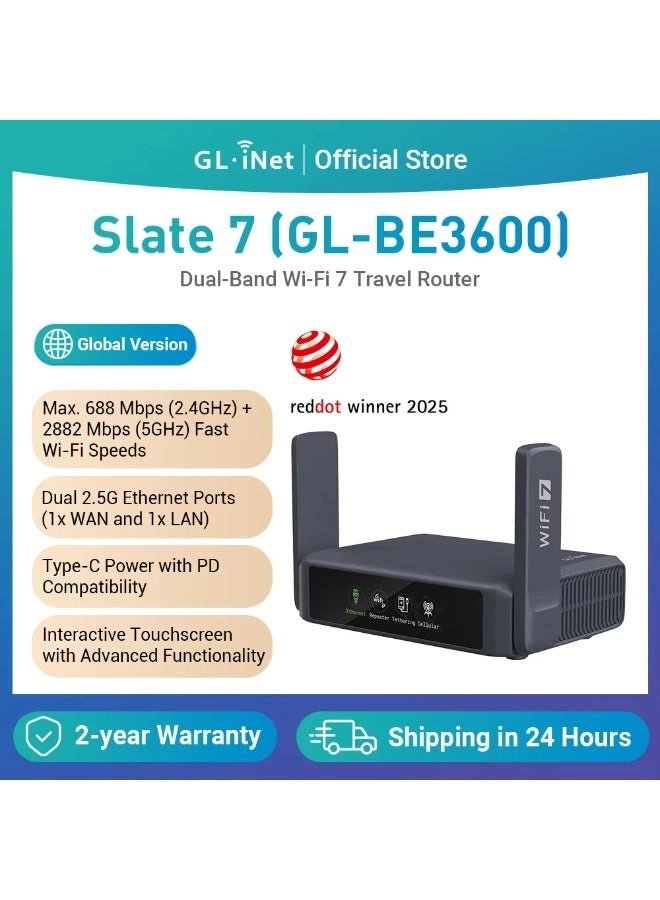 GL.iNet Slate 7 - 3570 Mbps Wi-Fi 7