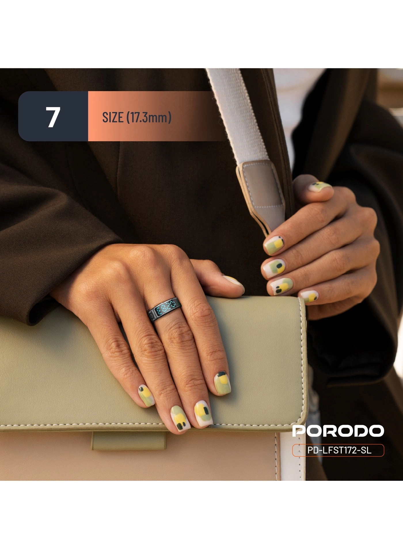 FitSync Smart Ring - Ring Size 7 (17.3mm) IP68 Water Resistant 16mAh