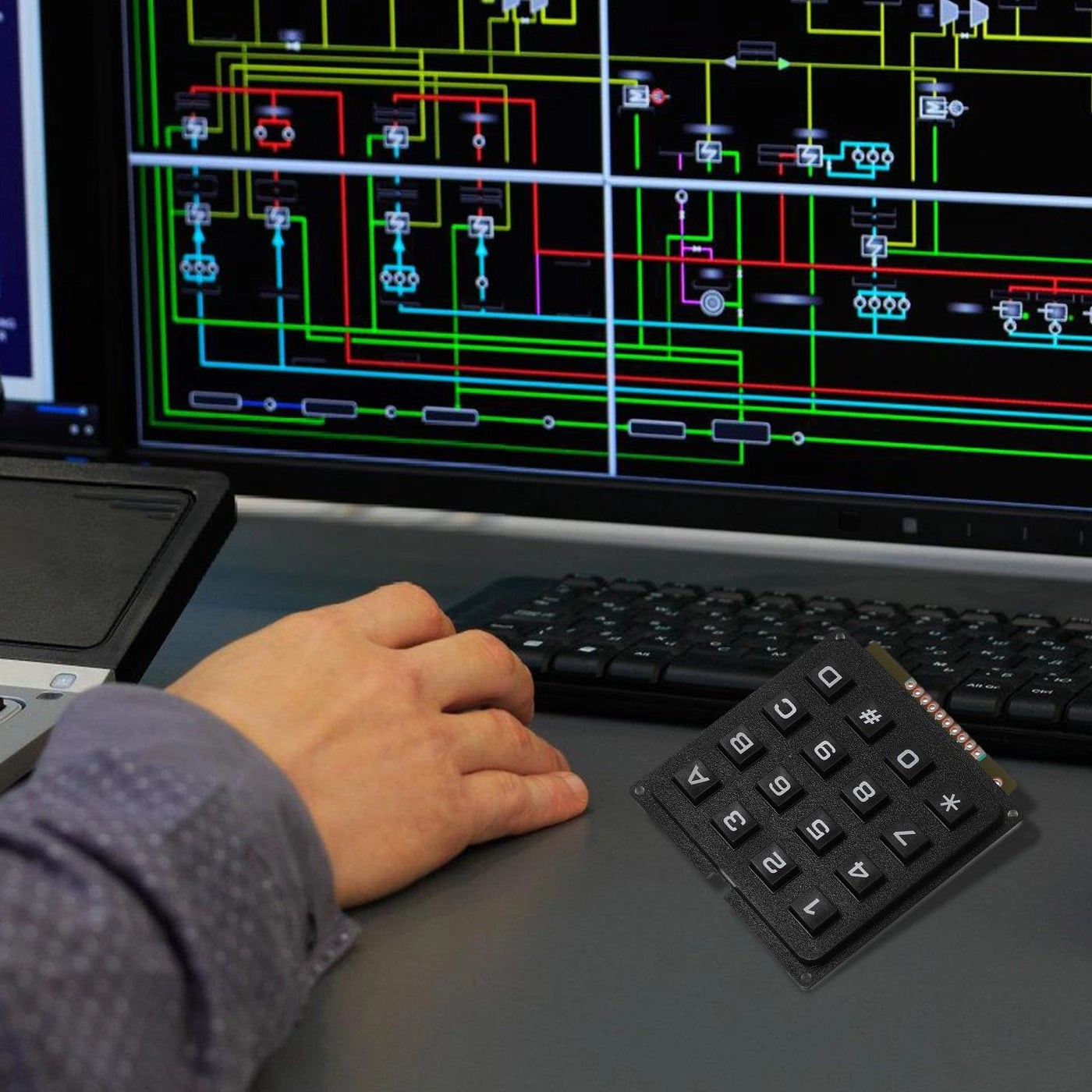 4x4 Matrix 16 Key Membrane Keypad Module