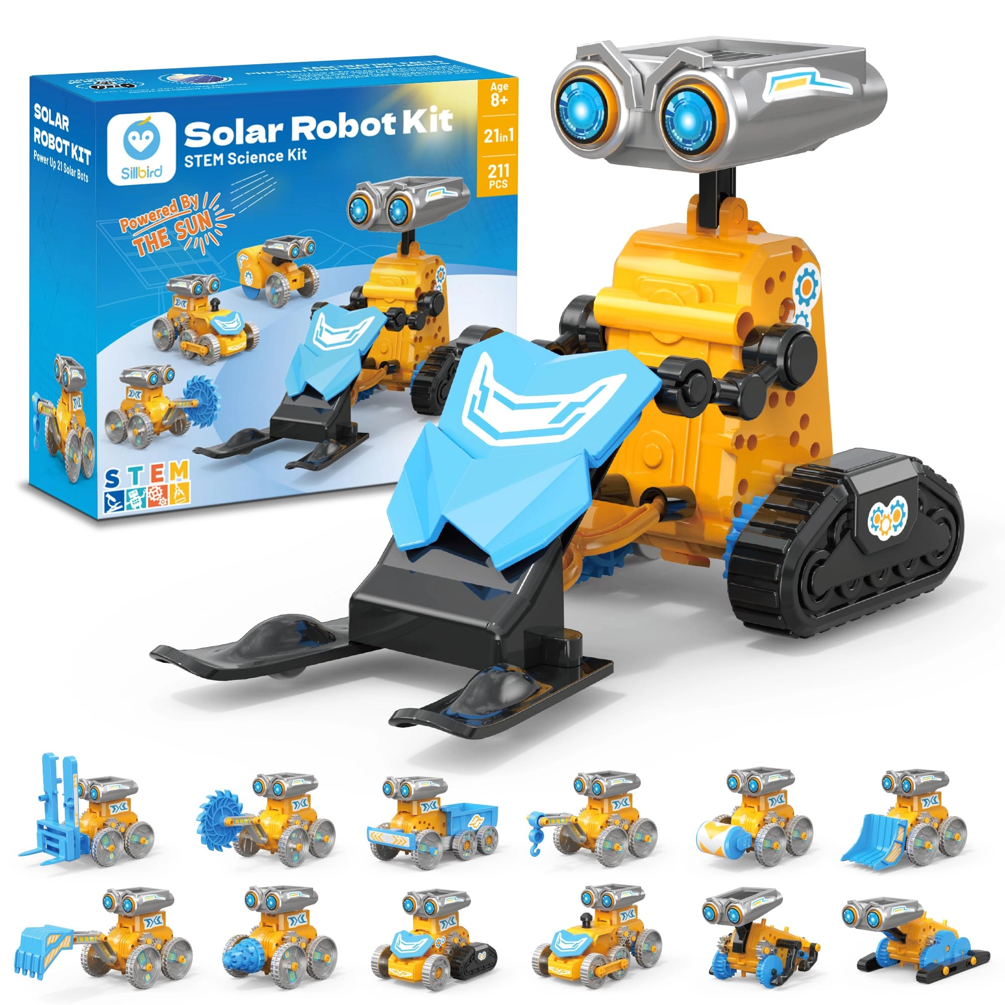 Sillbird Solar Robot Building Kit - 211 pieces Engineering