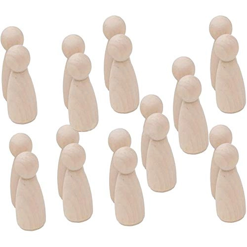 Wooden Peg Doll - 20 pcs