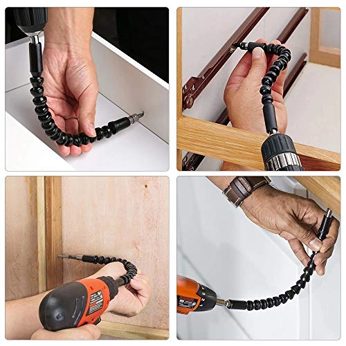 Flexible Drill Bit Extension - Magnetic Hex Soft Shaft 2 Pcs