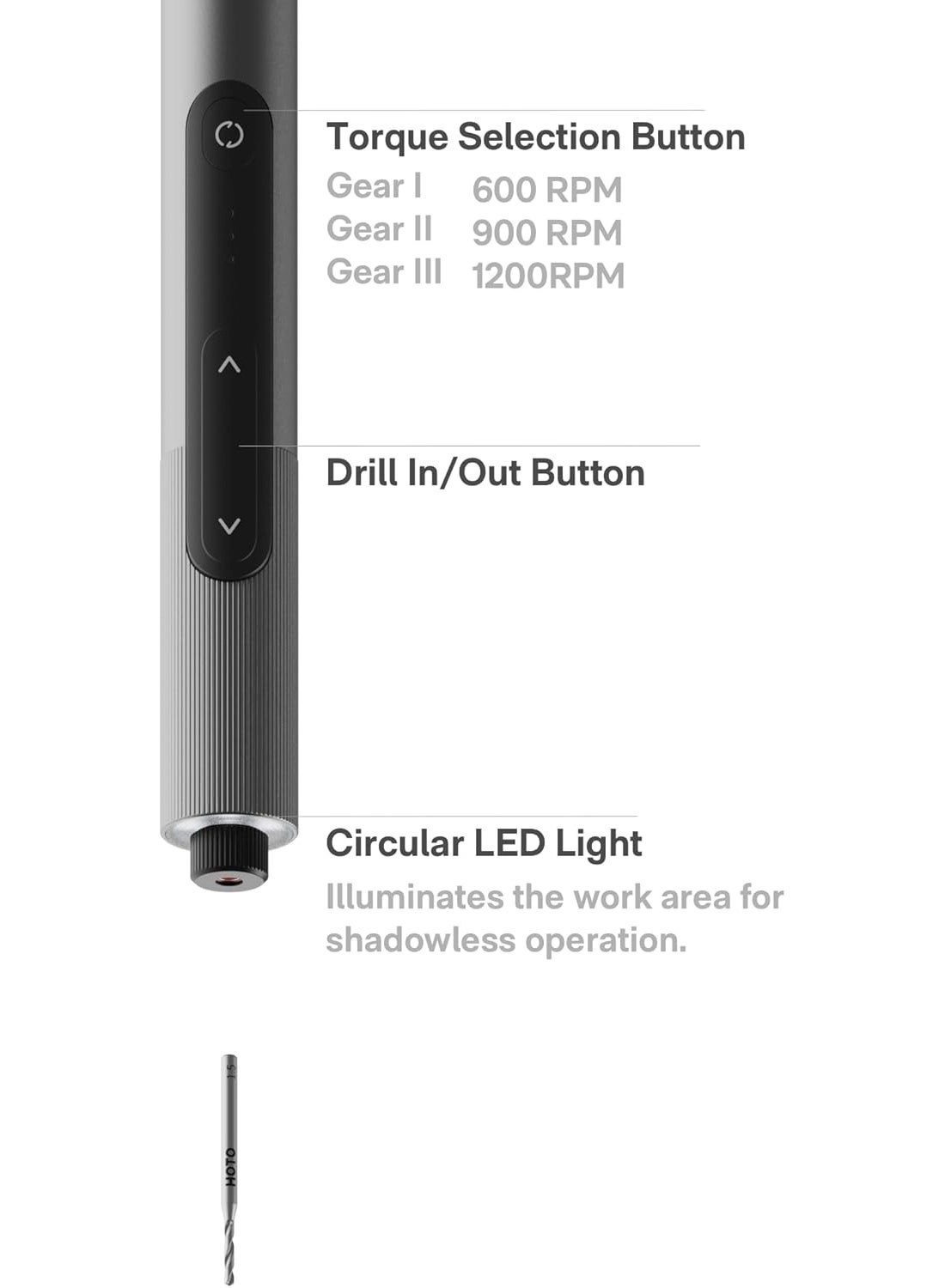 SNAPBLOQ Electric Mini Drill - USB-C rechargeable 3-Speed 20 Drill Bits