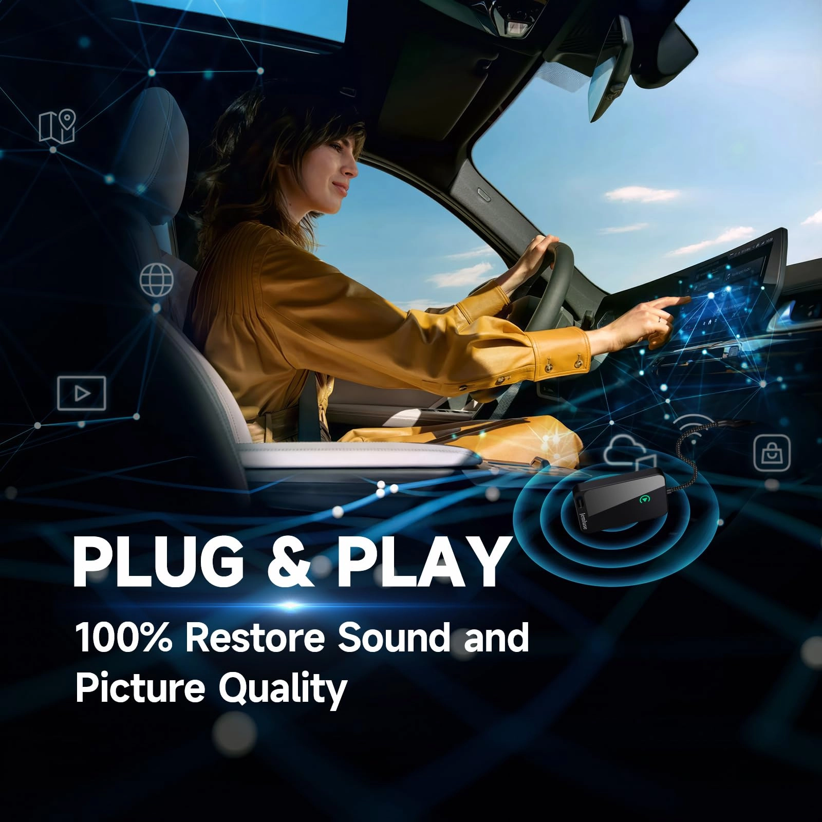 Wireless CarPlay Adapter for iPhone - USB C Multi-User