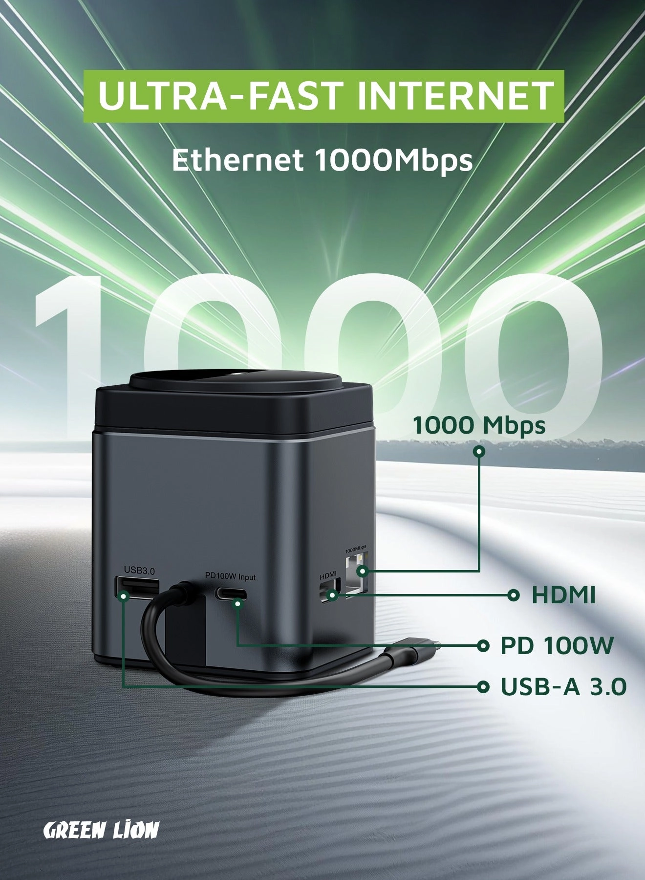 GN9IN1HUBBK - USB Type C MacBook Pro/Air 2023 M2/M1