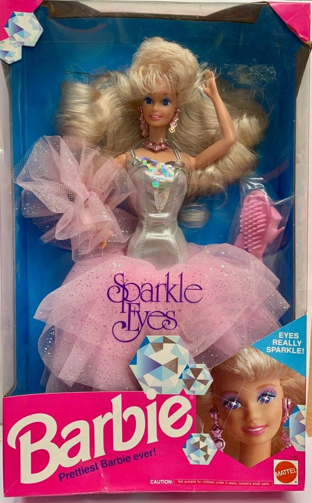 Mattel Sparkle Eyes Barbie 2482 - 1991 Collectible Ages 15+