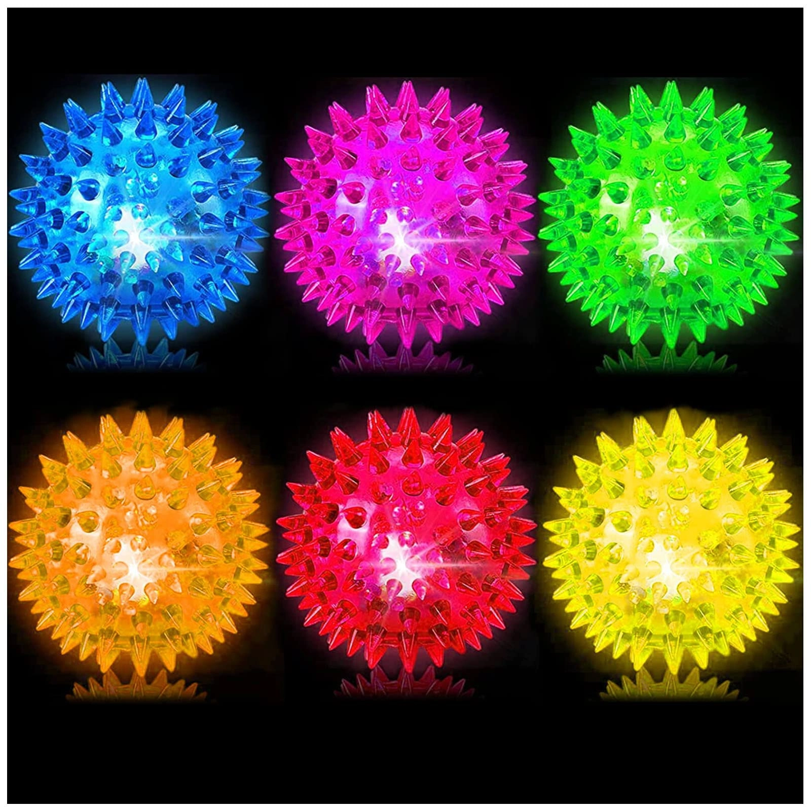 Meijoy Light Up Bouncy Balls - 36 months+ 6 pieces