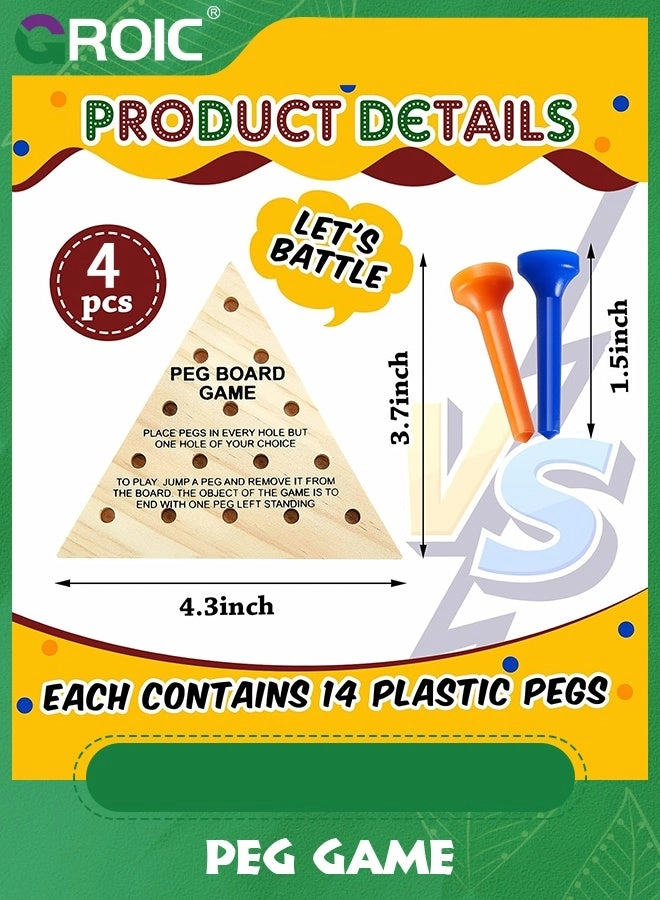 Triangle Peg Game - 4 Sets Travel Size Educational