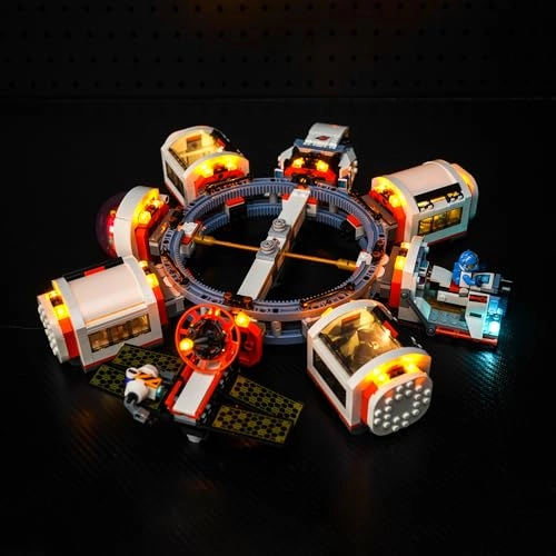 LED Light Set Compatible with 60433 Modular Space Station - Standard Version 10 LEDs USB Battery