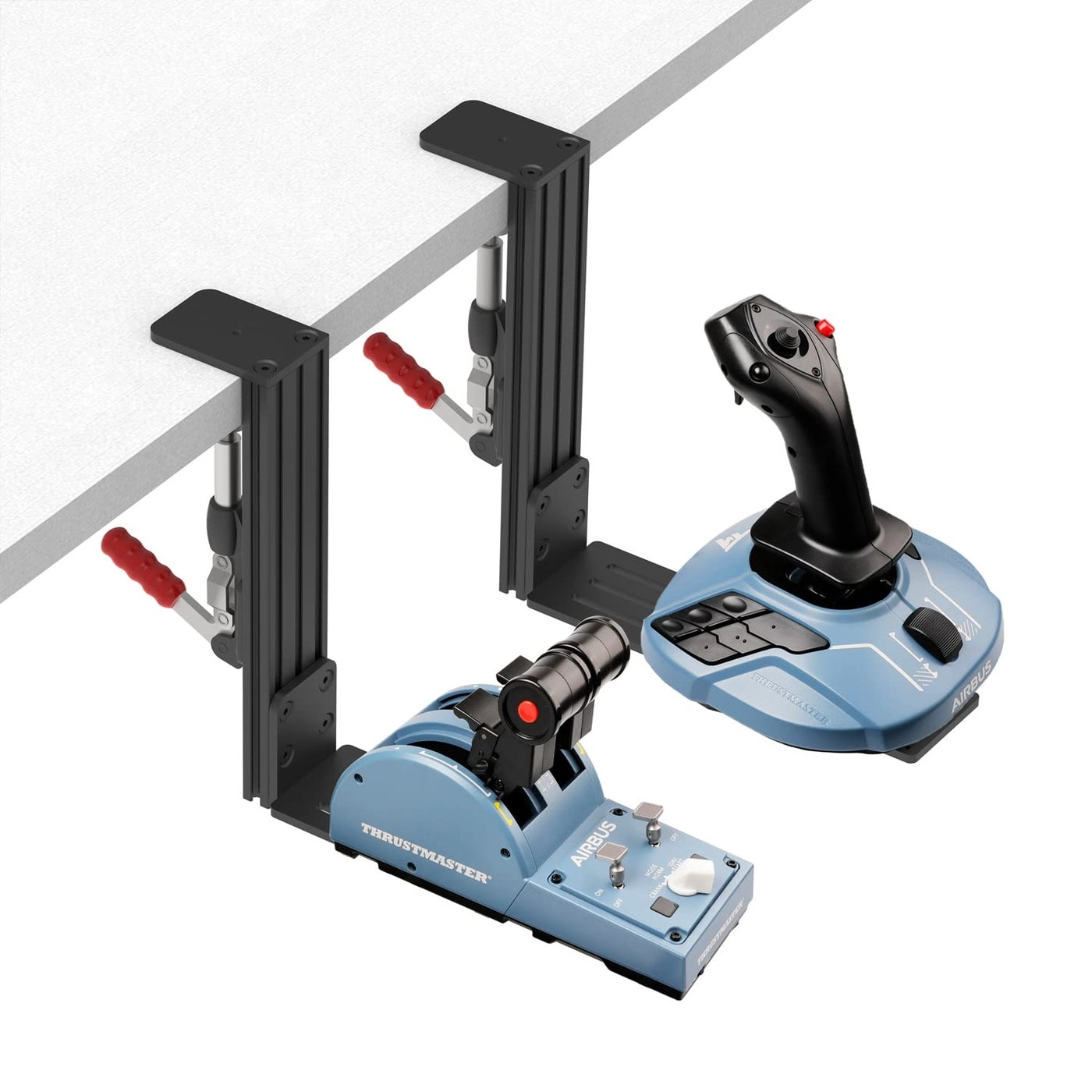 Desk Mount Holder - X52/X56/HOTAS Warthog/T.16000M FCS/T.Flight/SimTask Farmstick/Sol-R1/Sol-R2/VKB/VPC/Winwing Pack
